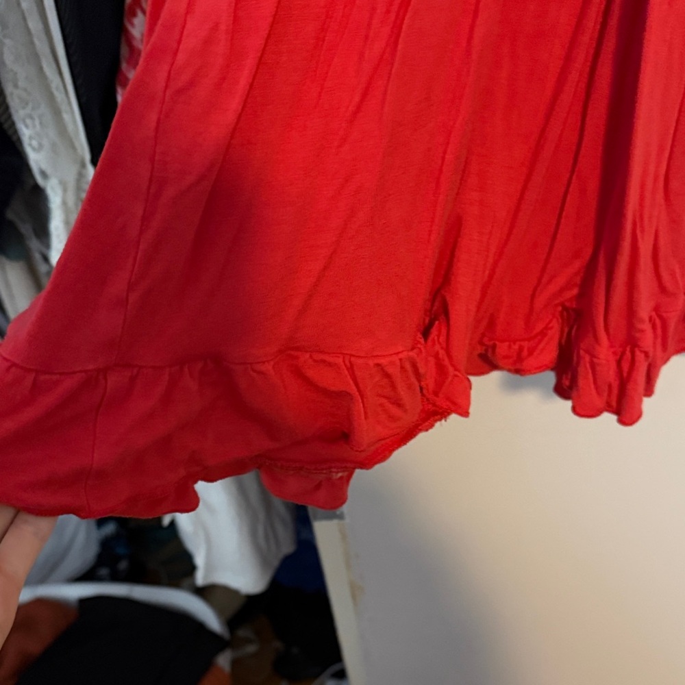 One Clothing Red Ruffled Dress - Picture 2 of 2